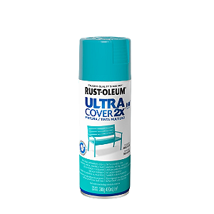 Tinta Spray Rust Oleum Ultra Cover 2x Turquesa Brilhante 340g Viapol