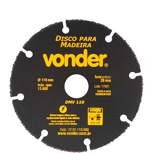 Disco Para Madeira 110mm Dmv110 Vonder