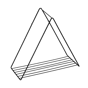 Prateleira Triângulo Decora Black 250x250mm 2475 Arthi