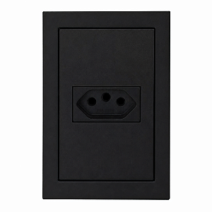 Conj. 4x2 1 Tomada 2P+T 10A Preto Fosco - Ekron