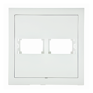 Placa 4x4 2 Módulos Com Suporte Branco Fosco - Ekron