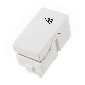 Módulo 1 Interruptor Pulsante Para Campainha Branco Fosco - Ekron