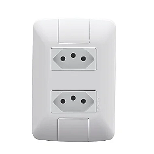 Conjunto 2 Tomada 2P+T 10A/250V Aria Branco Tramontina