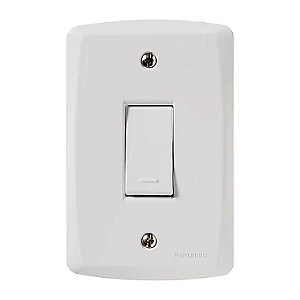 Conjunto 4x2 + Interruptor simples 10A Lux2 Branco Tramontina