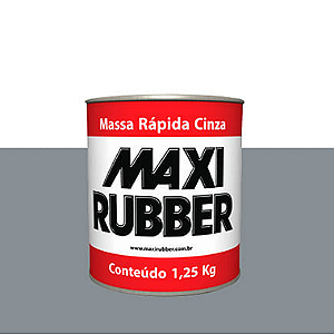 Massa Rapída Maxi Rubber Cinza 900ML