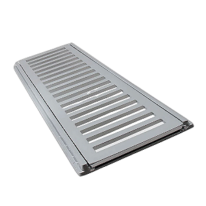 Conjunto Grelha Porta Grelha Veic 20x50 Escovado LG MAIS