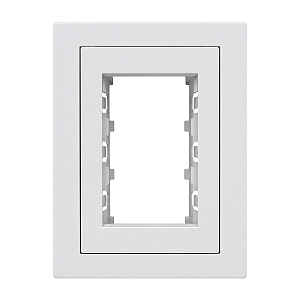 Placa 4x2 - 3 Módulos Com Suporte Branco Fosco - Ekron