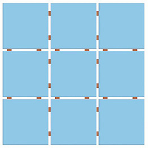 Revestimento Fachada 10X10 TLD Azul Piscina CX2,07MT2 - Ceral