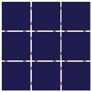 Revestimento Fachada 10X10 TLD Azul Cobalto CX2,07MT2 - Ceral