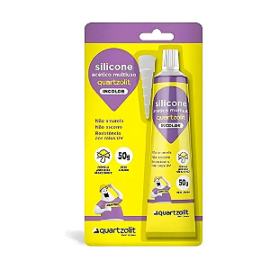 Silicone Acético Bisnaga Branco 50g Quartzolit