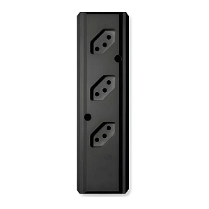 Tomada Barra Tripla 2P + T Preto PRO45 Interneed
