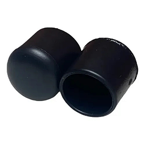 Ponteira Cadeira Preta PVC (G) 1.1/2 Com 02 Peças Clemente