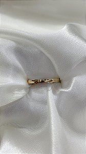 Par Aliança Ouro 18k Abaulada