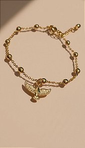 Pulseira bolinhas Espírito Santo - Folheado 18k