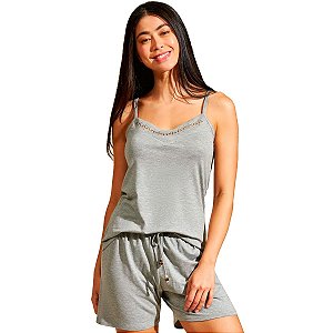 Pijama, Recco, Com Shorts Midi, De Viscose Stretch, 16895