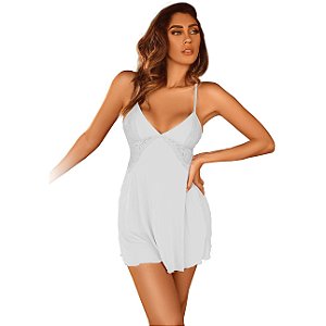 Camisola Del Laras Plus Size Branco  02920