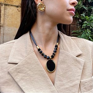 Colar, Feito à Mão, Medalha Black, 490