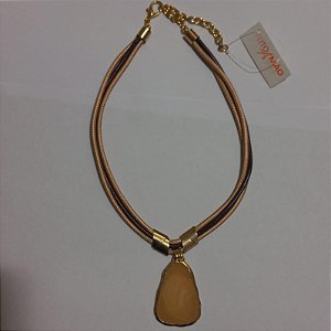 Colar, Feito à Mão, com Pingente em Resina, 4902