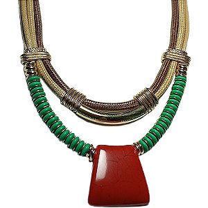 Colar, Feminino, Feito à Mão, com Pingente Trapézio, 560