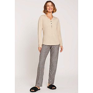 Pijama Longo Recco De Viscose 15230