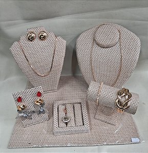 Kit expositor joias e bijuterias 6 peças