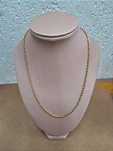 Busto Expositor Colar e Joias em Napa Rosé - 28cm