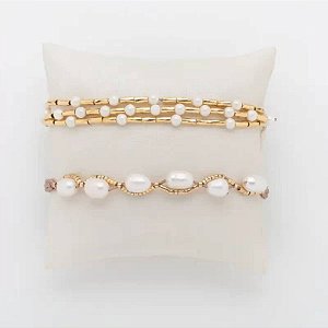 PULSEIRA ELOS PÉROLAS ENTRELAÇADAS