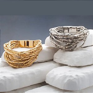 PULSEIRA ELOS QUADRADINHOS P 14F.