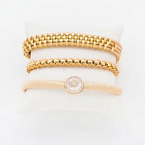 PULSEIRA ELOS FIOS DE SEDA FINA NUDE
