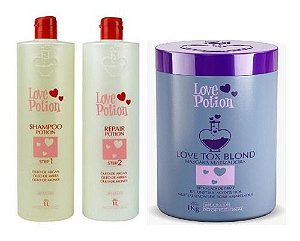 Love Potion Escova Progressiva+botox Blond (3 X 1000ml)