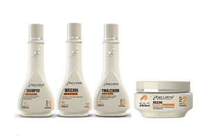 Kit Fortalecedor Pra Cabelos Ressecados Raiz Latina 4x250ml