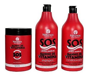 Kit Sos Banho De  Vitaminas Natureza Cosméticos(3 X 1000ml)