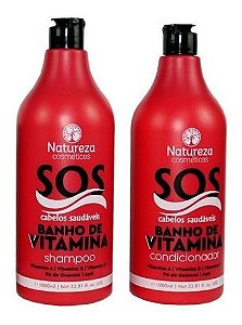 Kit S.o.s Banho De Vitamina Natureza Cosméticos 2 X 1000ml