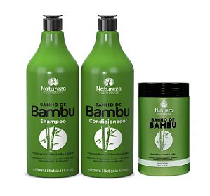 Kit Banho De Bambu Natureza Cosmeticos(3× 1000ml)