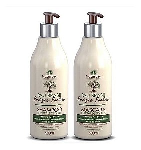 Kit Pau Brasil Raizes Fortes Natureza Cosméticos 2x500ml