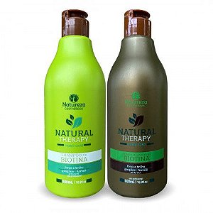 kit Orgânico shampoo e condicionador Biotina Natureza Cosméticos.(2x500ml)