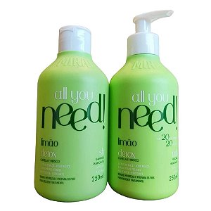 Kit Mirai Limão Home Care Detox Restauração Pós Quimica