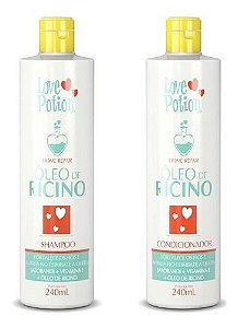 Shampoo e Condicionador Óleo De Rícino Love Potion 2x250ml