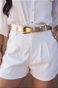 CINTO JULIETE OURO LIGHT - COURO LEGÍTIMO - LARGURA DO CINTO 2,5CM