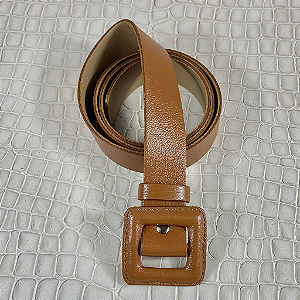 CINTO MARTA CARAMELO S/ PINO - COURO LEGÍTIMO - LARGURA DO CINTO 2,8CM