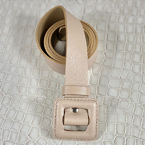 CINTO MARTA NUDE S/ PINO - COURO LEGÍTIMO - LARGURA DO CINTO 2,8CM