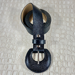 CINTO JULIANA PRETO : COURO LEGÍTIMO - LARGURA DO CINTO 2,8CM