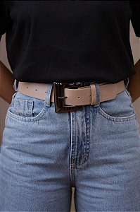 CINTO ROBERTA NUDE - COURO LEGÍTIMO - LARGURA DO CINTO 4,0CM
