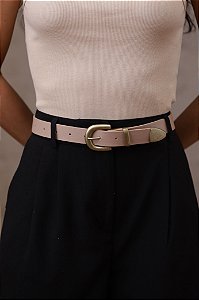 CINTO BIANCA NUDE - COURO LEGÍTIMO - LARGURA DO CINTO 2,5CM