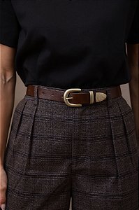 CINTO BIANCA CHOCOLATE - COURO LEGÍTIMO - LARGURA DO CINTO 2,5CM