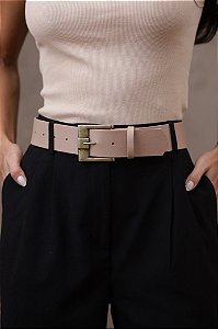 CINTO ISABEL NUDE - COURO LEGÍTIMO - LARGURA DO CINTO 4,0CM