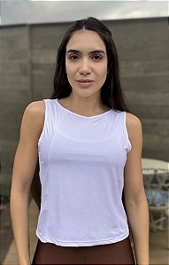 Cropped corte reto branco