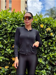 Jaqueta dryfit preta