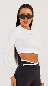 Cropped Poli manga longa branco