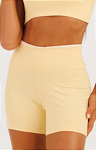 Short Poli amarelo manteiga